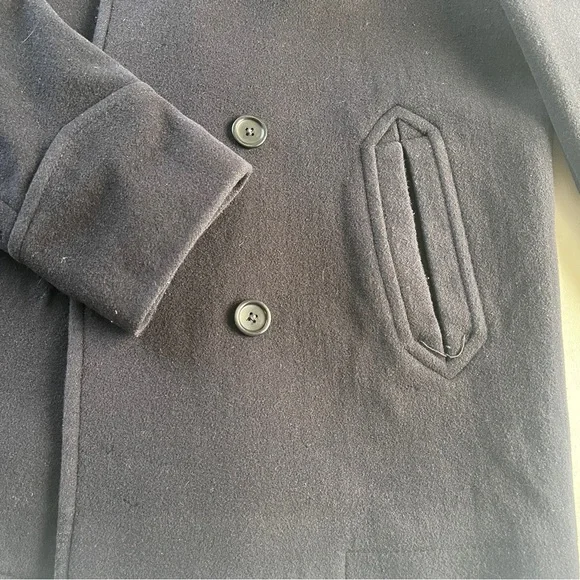 Gap Men's Black / Very dark Navy Peacoat in Size L - Picture 3 of 7